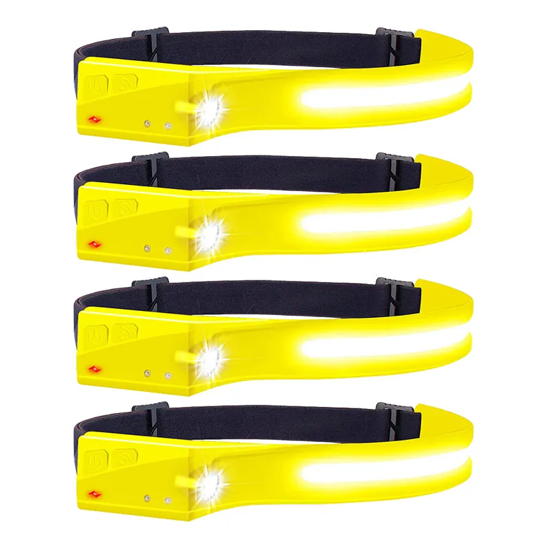 1200 Lumens 210° Wide Beam COB Rechargeable Headlamp With Motion Sensor