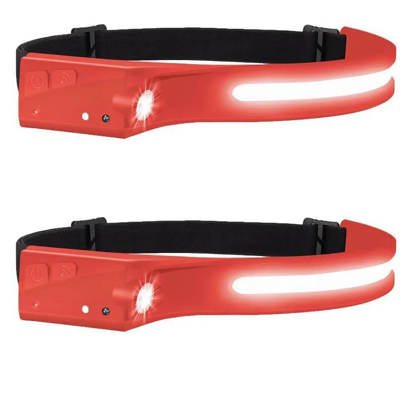 1200 Lumens 210° Wide Beam COB Rechargeable Headlamp With Motion Sensor