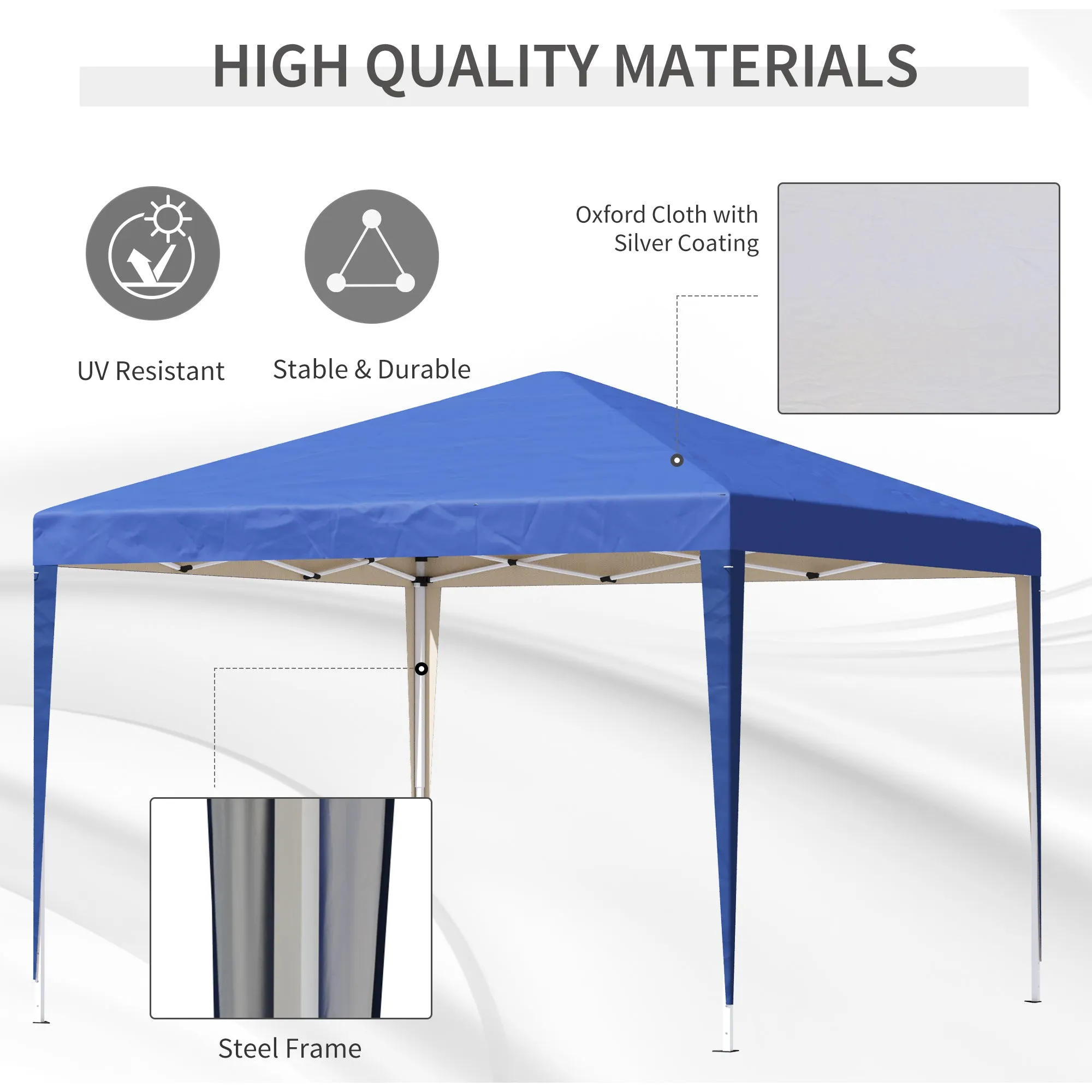 3 x 3M Garden Pop Up Gazebo Marquee Party Tent Wedding Canopy (Blue)   Carrying Bag