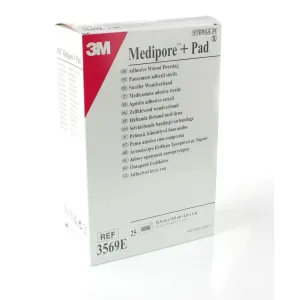 3M 3569E Medipore   Pad Soft Cloth Adhesive Wound Dressing 10cm x 15cm