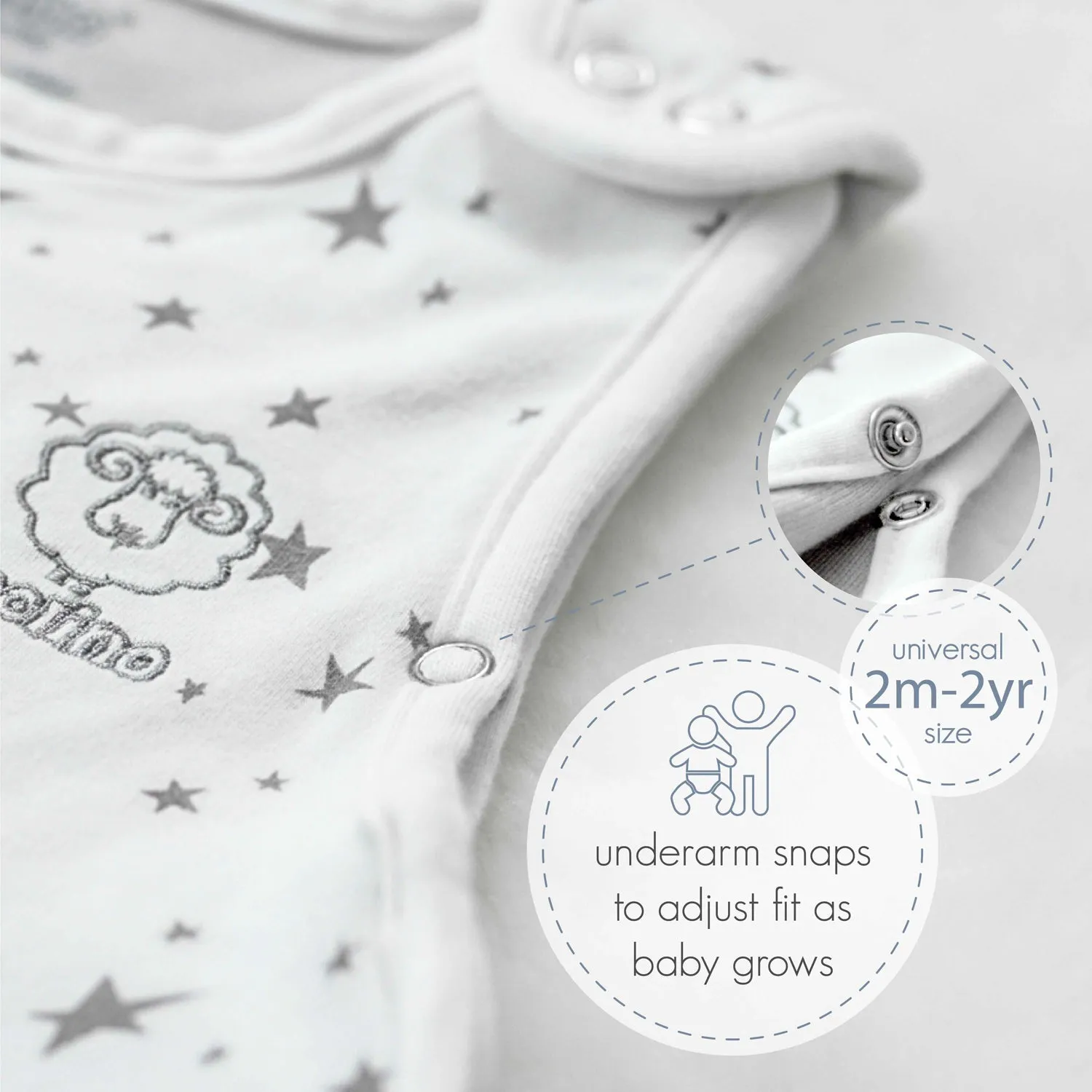 4 Season Ultimate Baby Sleep Bag, Merino Wool & Organic Cotton, 2 Months - 2 Years, Panda