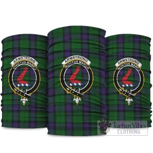 Armstrong Tartan Neck Gaiters, Tartan Bandanas, Tartan Head Band with Family Crest