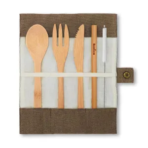 Bambaw Bamboo Cutlery Set Olive