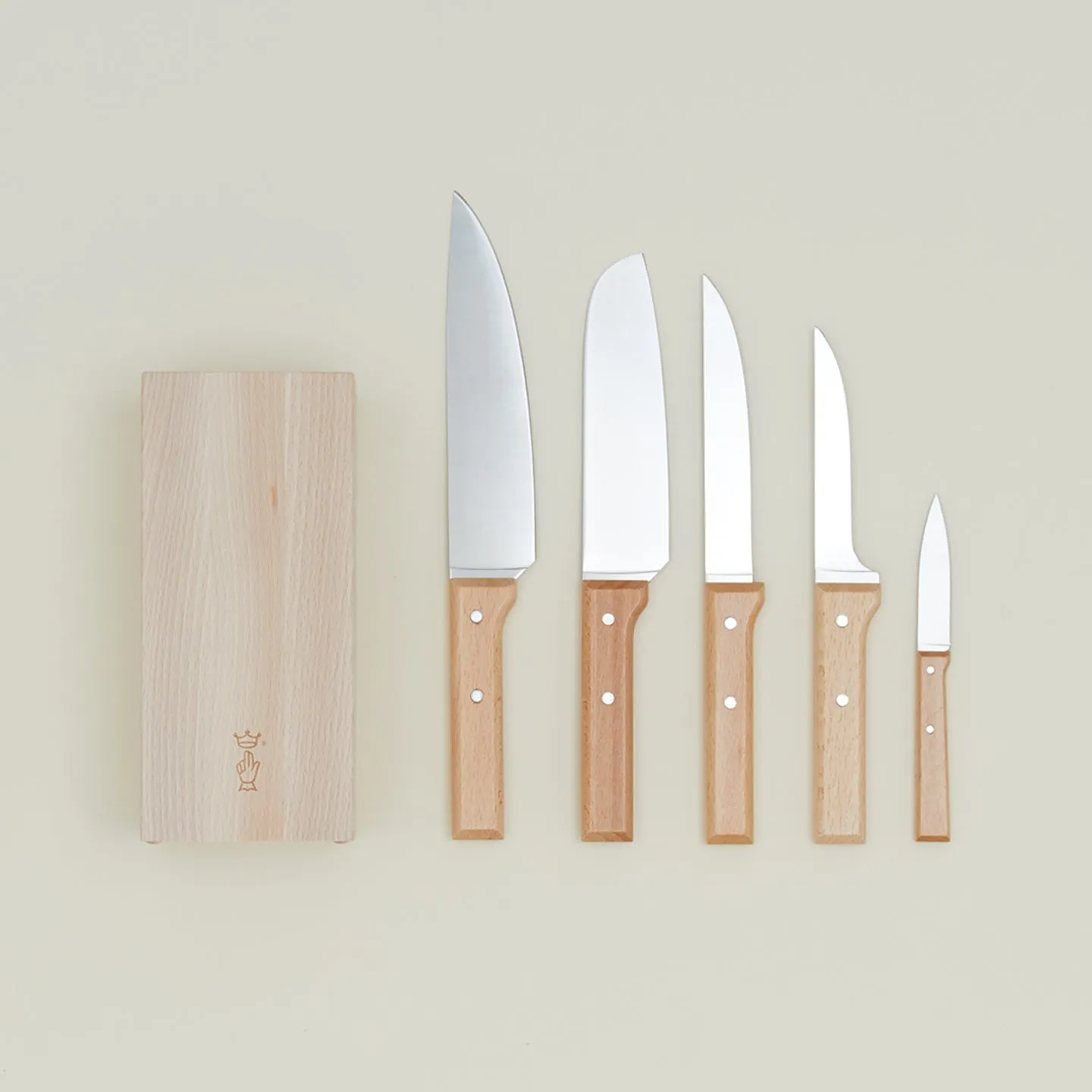 Beechwood Knives, Set of 5   Block