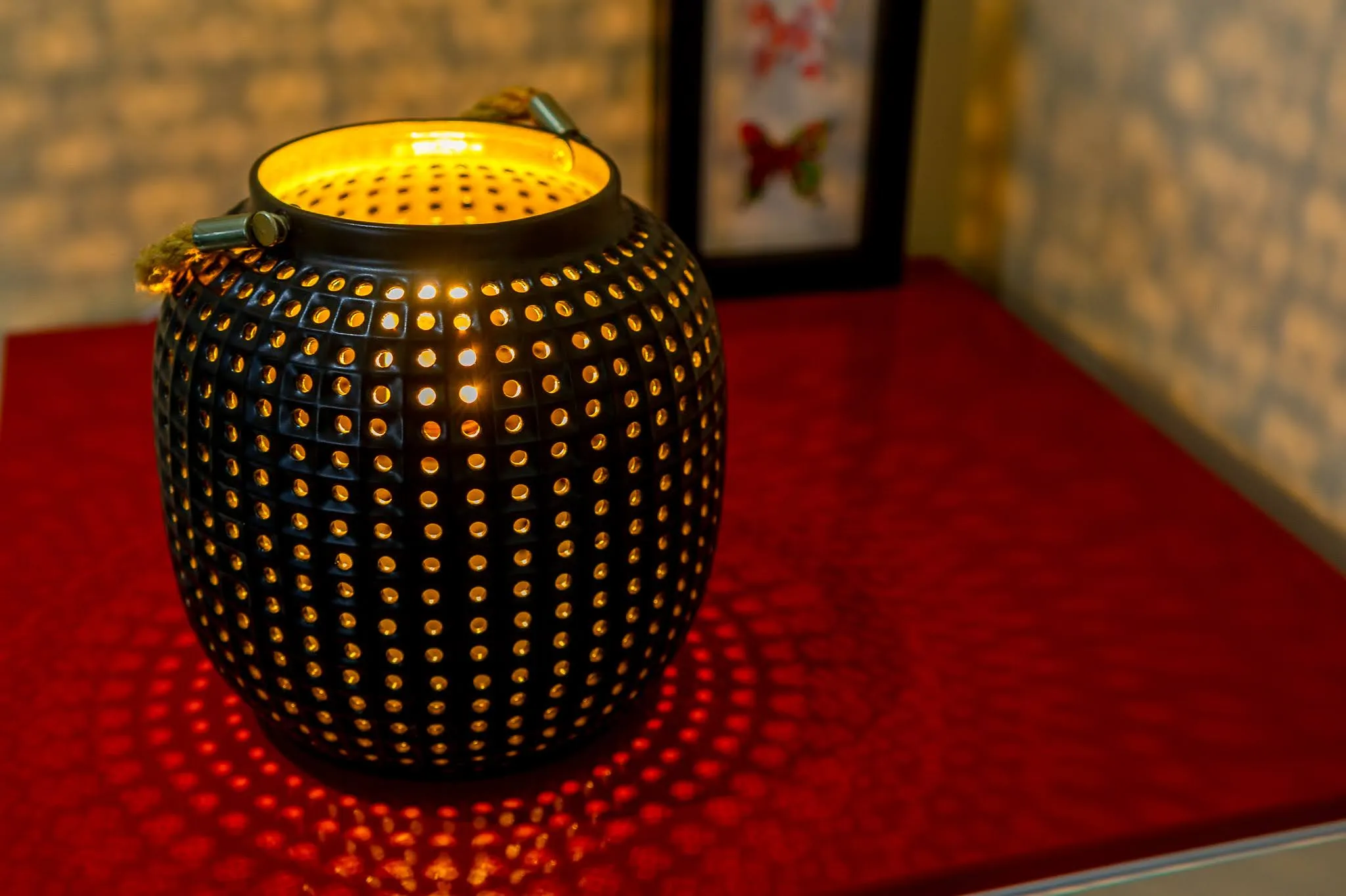 Black Ceramic Lantern