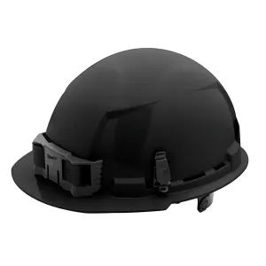 Black Front Brim Hard Hat w/6pt Ratcheting Suspension - Type 1, Class E