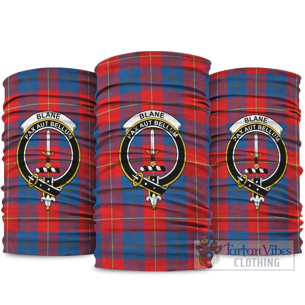 Blane Tartan Neck Gaiters, Tartan Bandanas, Tartan Head Band with Family Crest