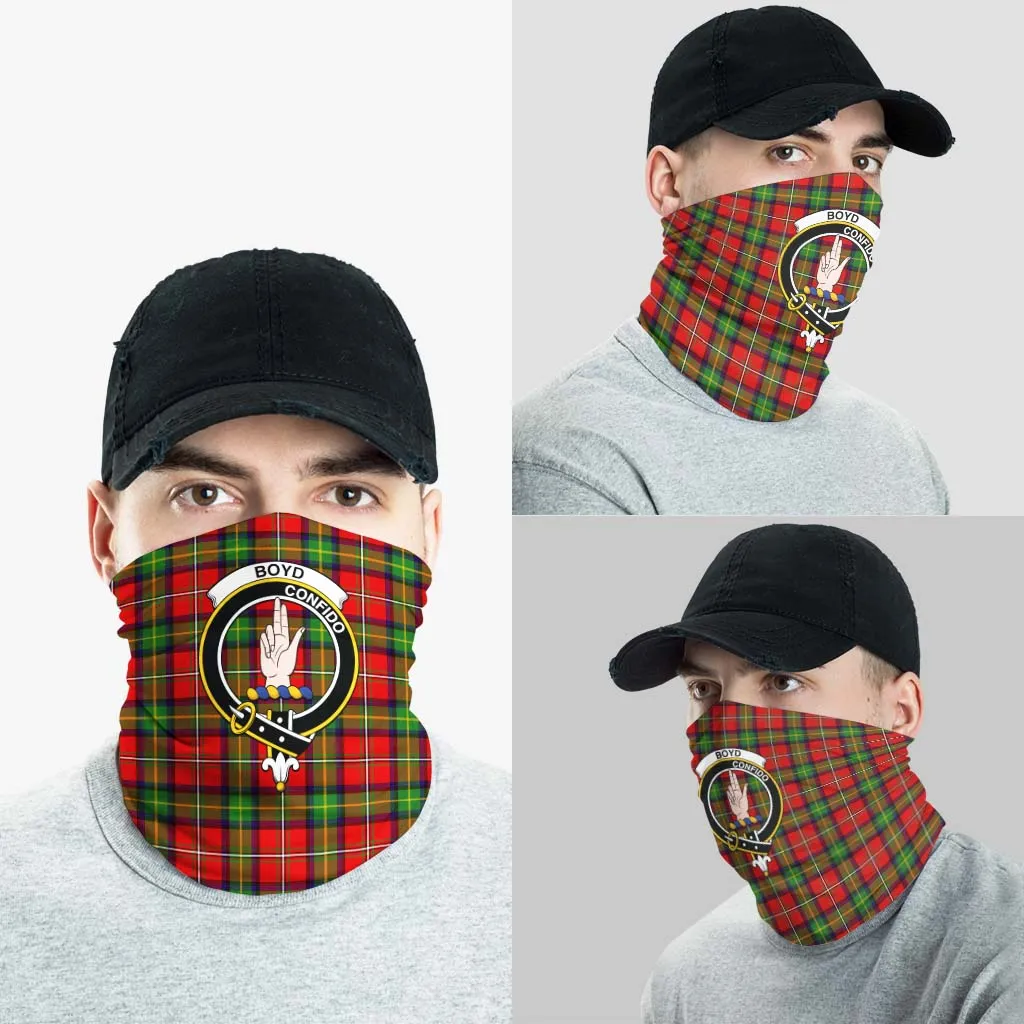 Boyle Tartan Neck Gaiters, Tartan Bandanas, Tartan Head Band with Family Crest