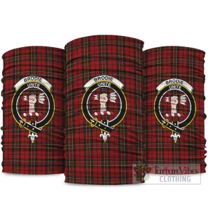 Brodie Tartan Neck Gaiters, Tartan Bandanas, Tartan Head Band with Family Crest