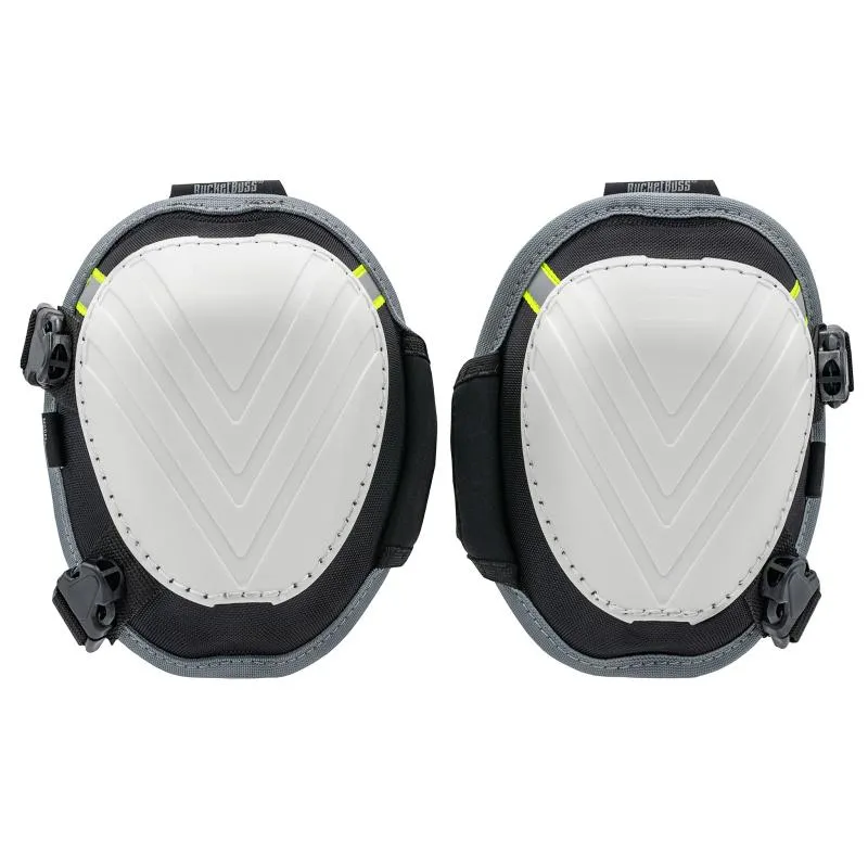 Bucket Boss FX1 Molded Swivel Knee Pads, KneeKeeper HV Kneepads White