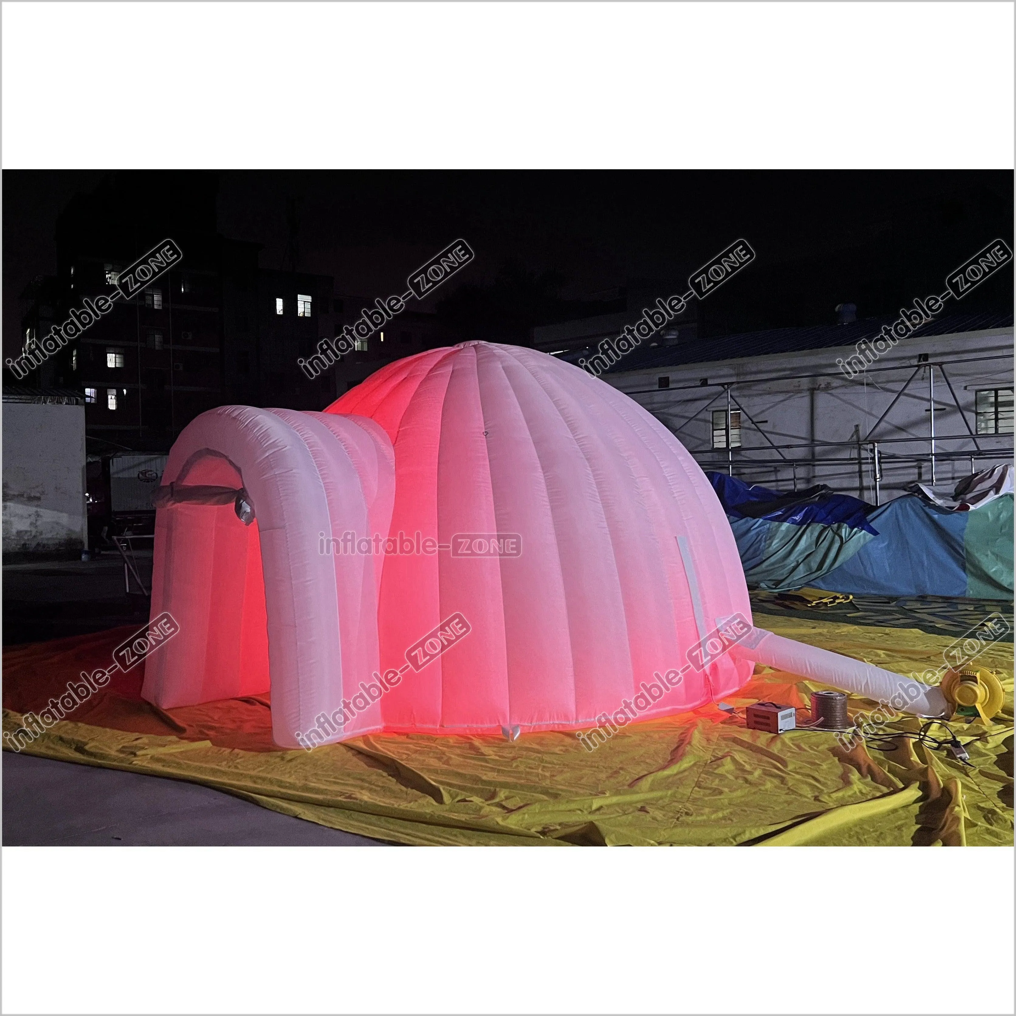 Commercial Inflatable Club With LED Lights Inflatable Igloo Dome Party Tent For Outdoor Advertising Event