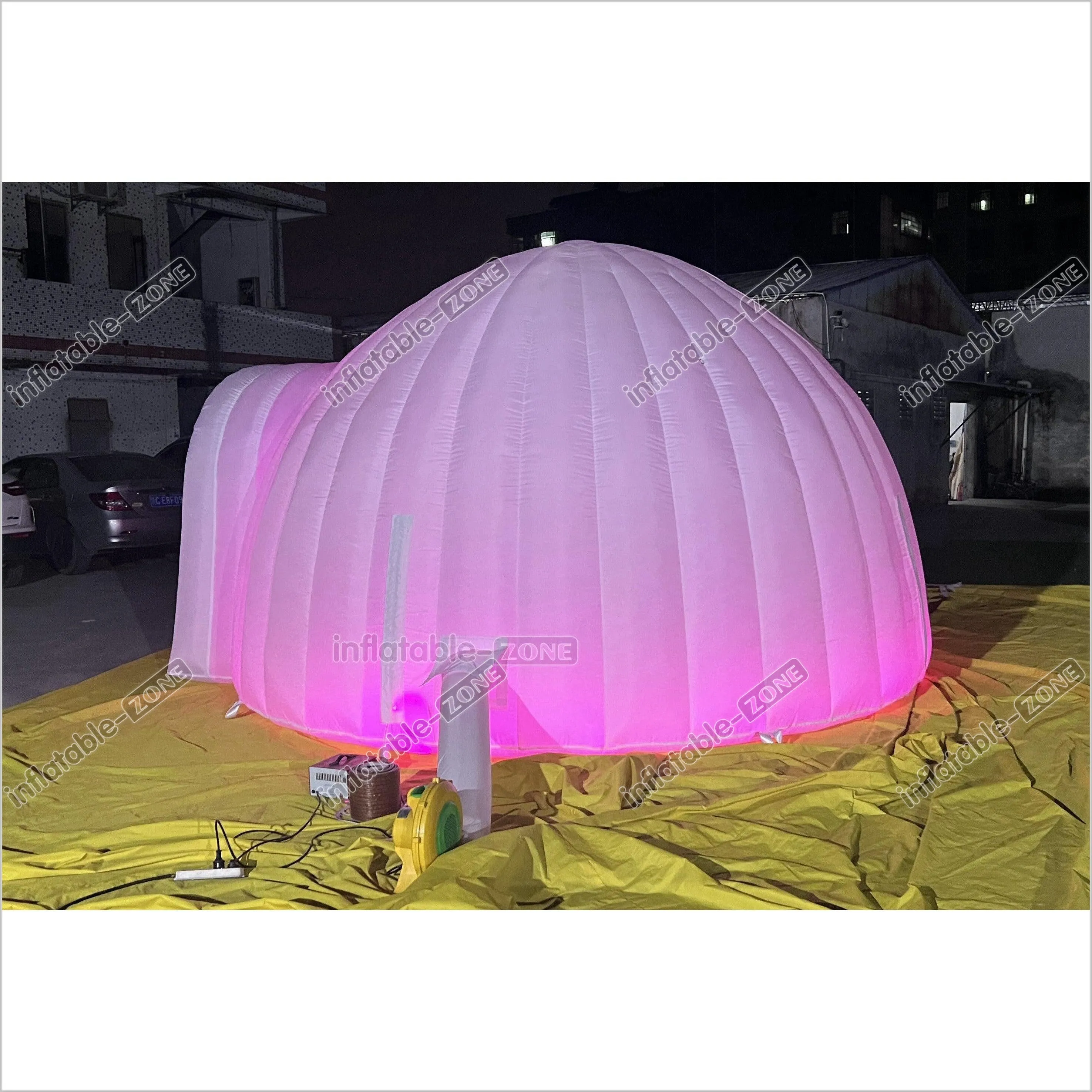 Commercial Inflatable Club With LED Lights Inflatable Igloo Dome Party Tent For Outdoor Advertising Event