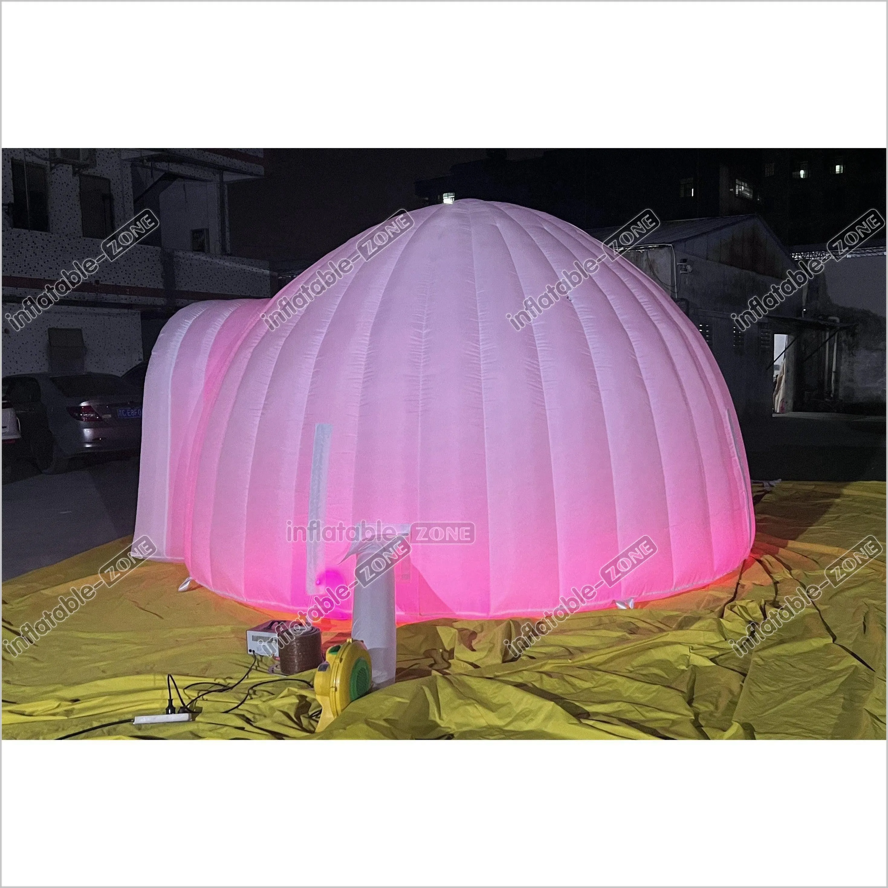 Commercial Inflatable Club With LED Lights Inflatable Igloo Dome Party Tent For Outdoor Advertising Event