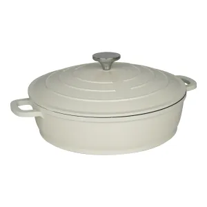 Commichef Cast Aluminium 28cm Shallow Casserole - Cream