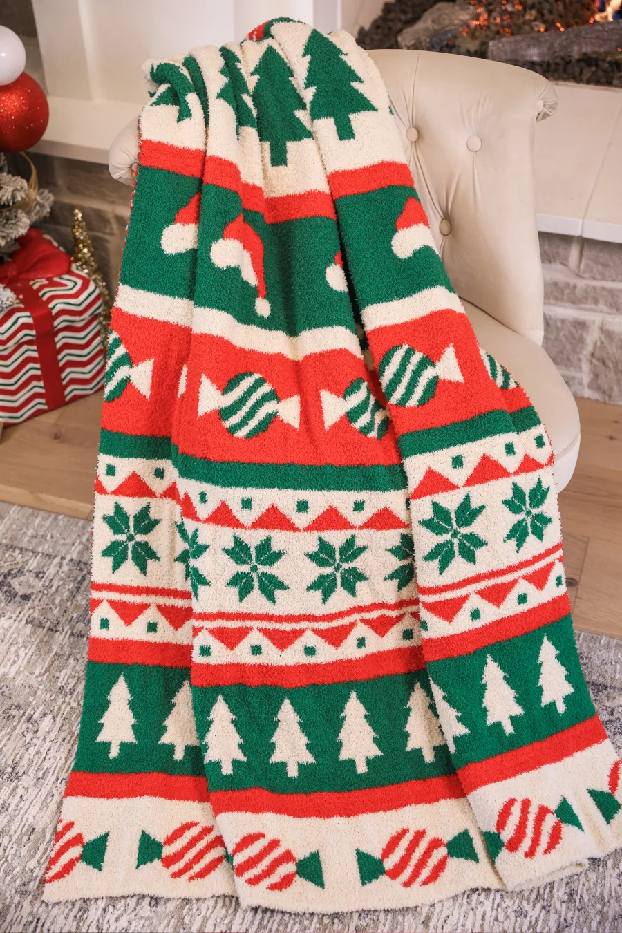 Cozy Christmas Nights Blanket by Jess Lea