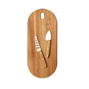 Epicurean Cuisine Cheese Board and Knife Set 2 Piece 42 x 18cm