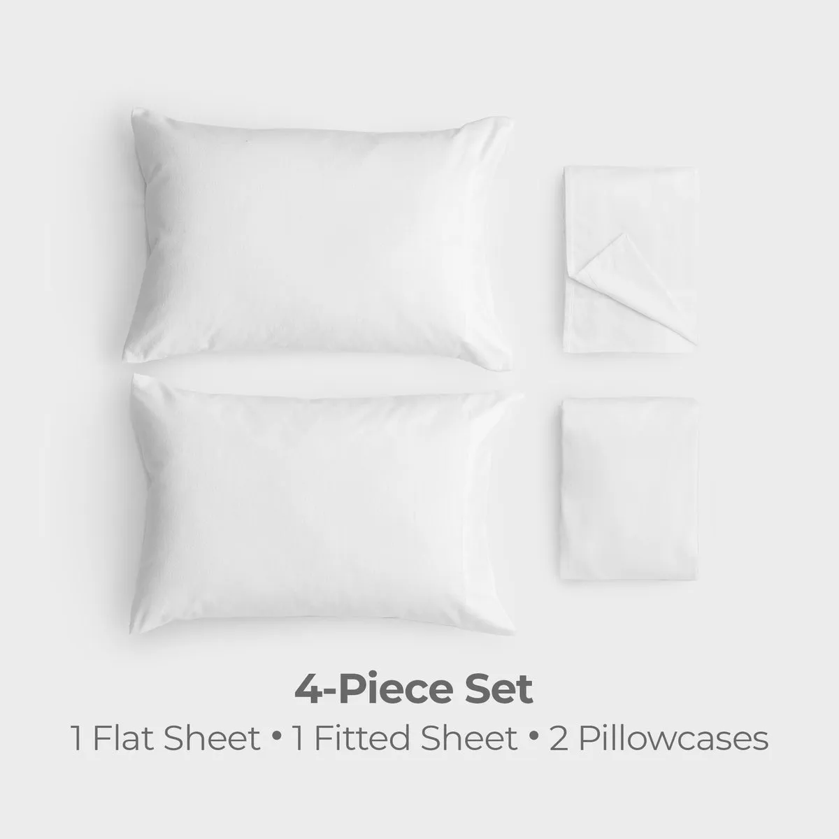 Flannel Cotton Sheet Set, Heavyweight 180GSM