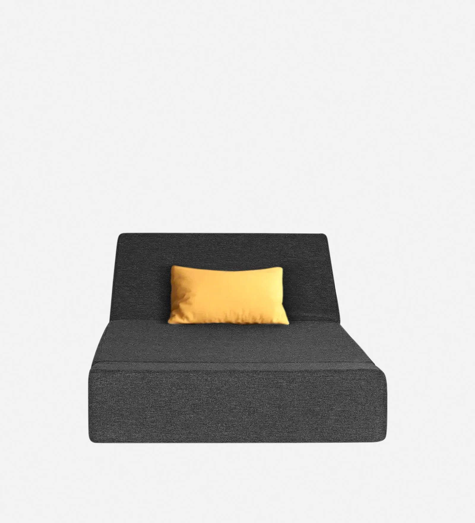 Fleepy Fabric 1 Seater Futon Sofa Cum Bed in Charcoal Grey Colour