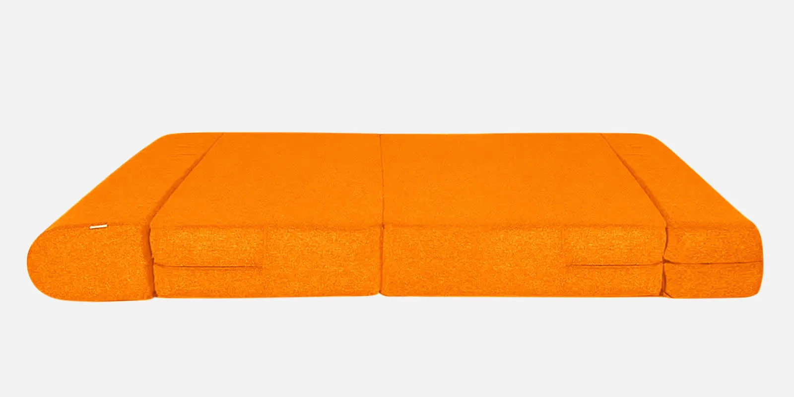 Fleepy Fabric 3 Seater Futon Sofa Cum Bed in Vivid Orange Colour