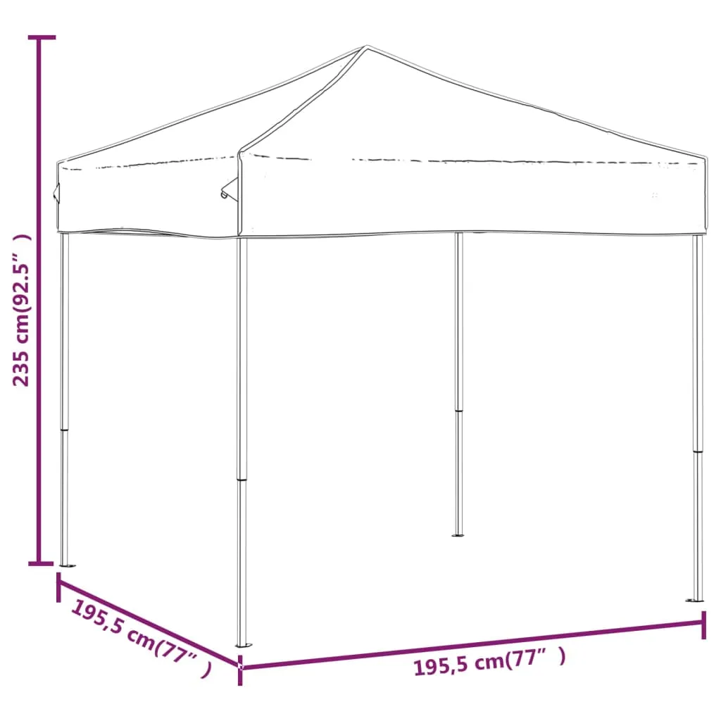 Folding Party Tent White 2x2 m