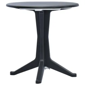 Garden Table Anthracite 70 cm Plastic