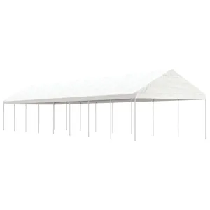 Gazebo with Roof White 17.84x4.08x3.22 m Polyethylene