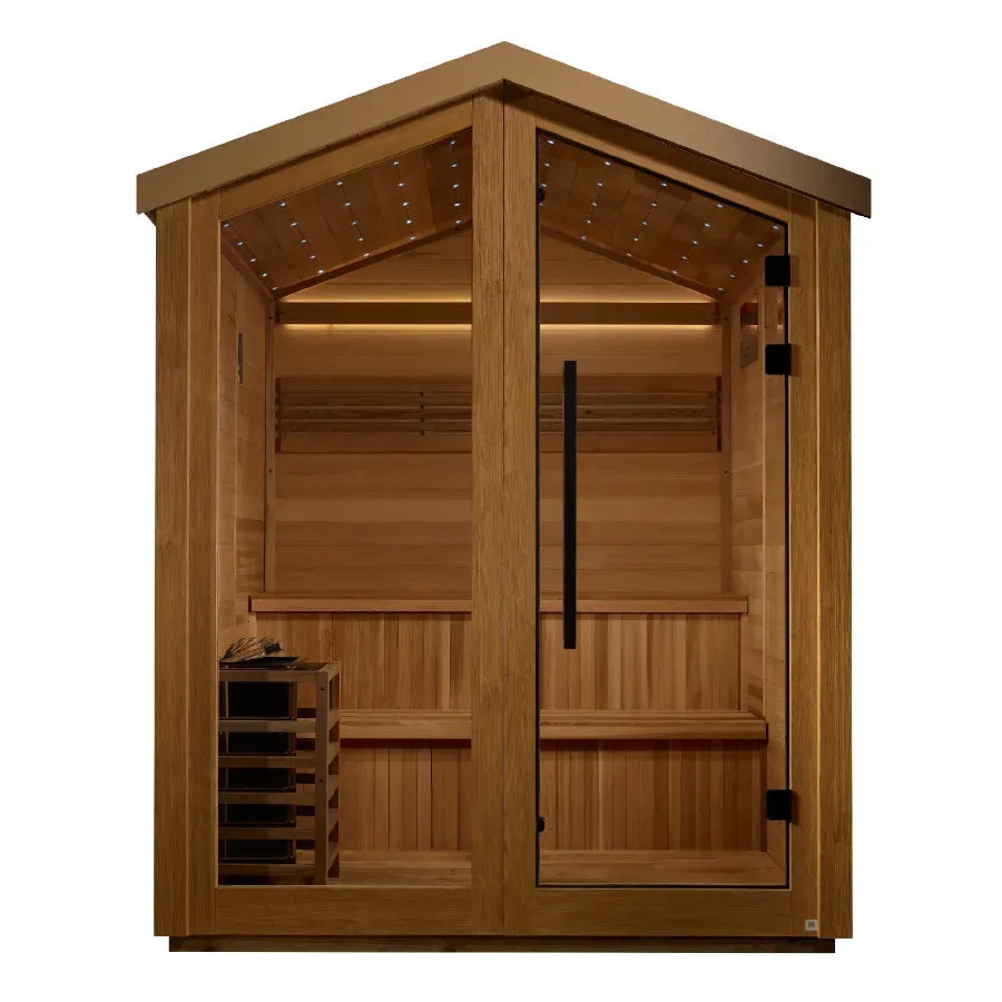 Golden Designs "Kaarina" 6 Person Outdoor Traditional Sauna - Canadian Red Cedar