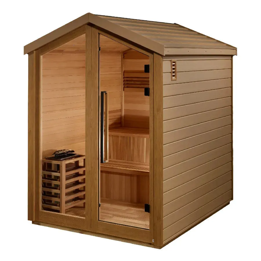 Golden Designs "Kaarina" 6 Person Outdoor Traditional Sauna - Canadian Red Cedar