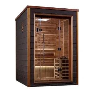 Golden Designs "Narvik" 2 Person Outdoor Traditional Sauna - Canadian Red Cedar