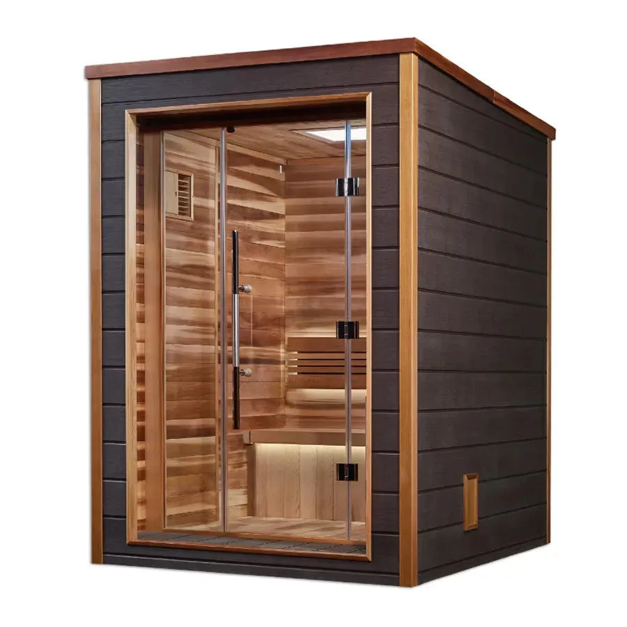 Golden Designs "Narvik" 2 Person Outdoor Traditional Sauna - Canadian Red Cedar