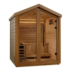 Golden Designs "Savonlinna" 3 Person Outdoor Traditional Sauna - Canadian Red Cedar