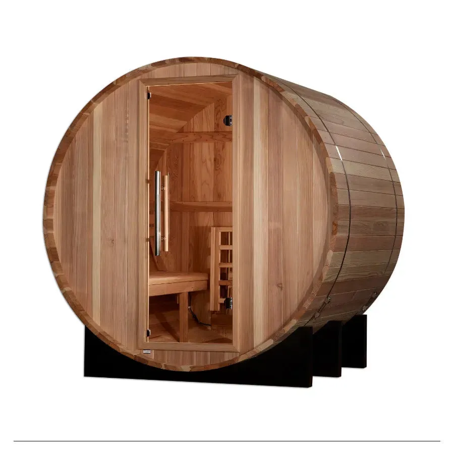 Golden Designs "St. Moritz" 2 Person Barrel Traditional Sauna -  Pacific Cedar