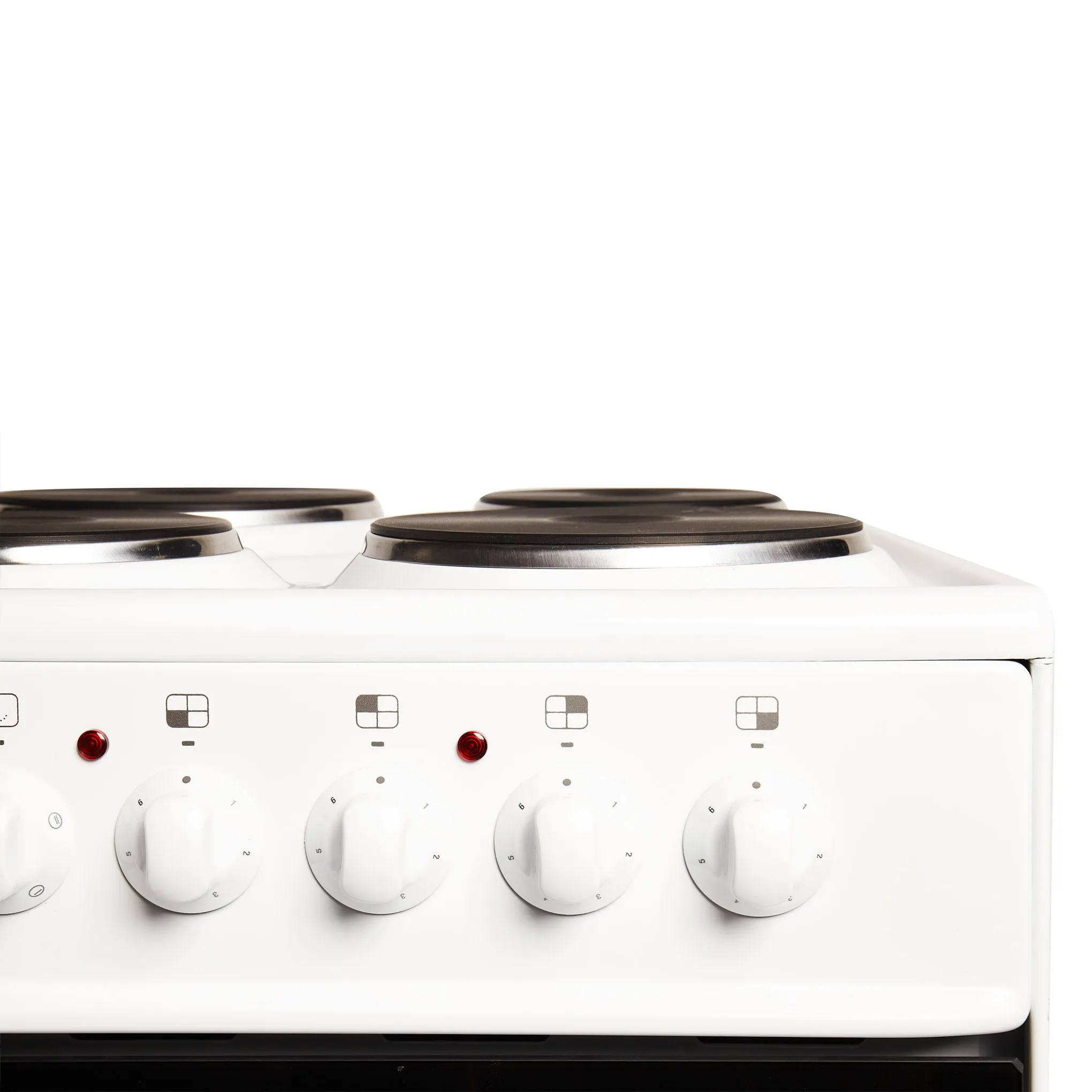 Haden White HES50W 50cm 52-litre Electric Cooker with Solid Plate Hob