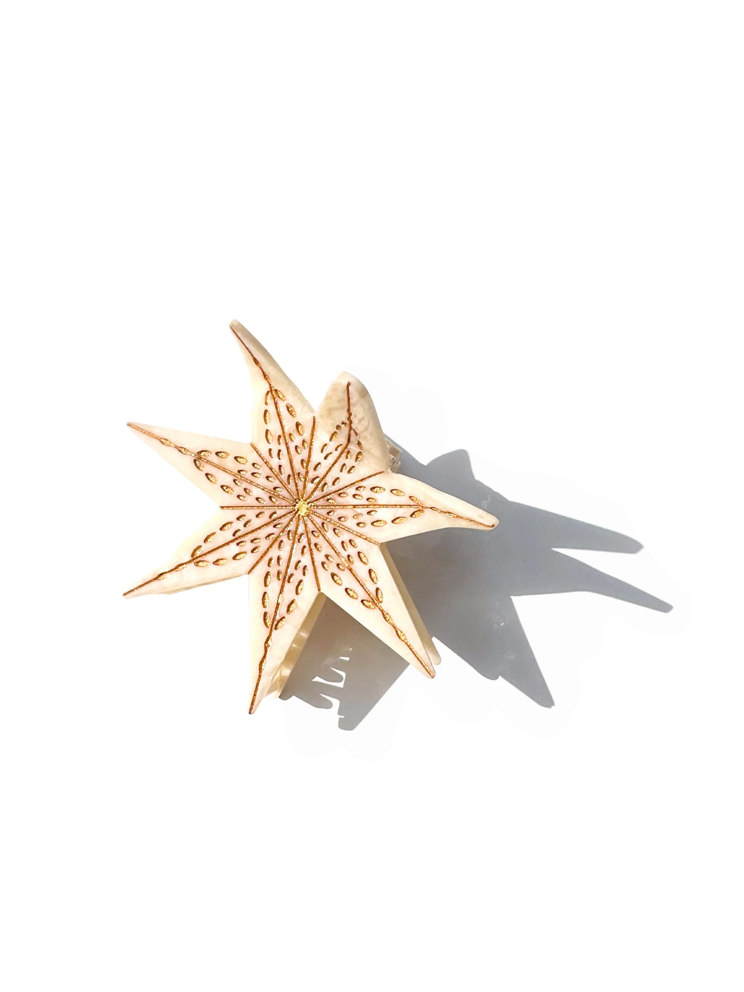 Hand-painted Star Lantern Claw Hair Clip | Eco-Friendly