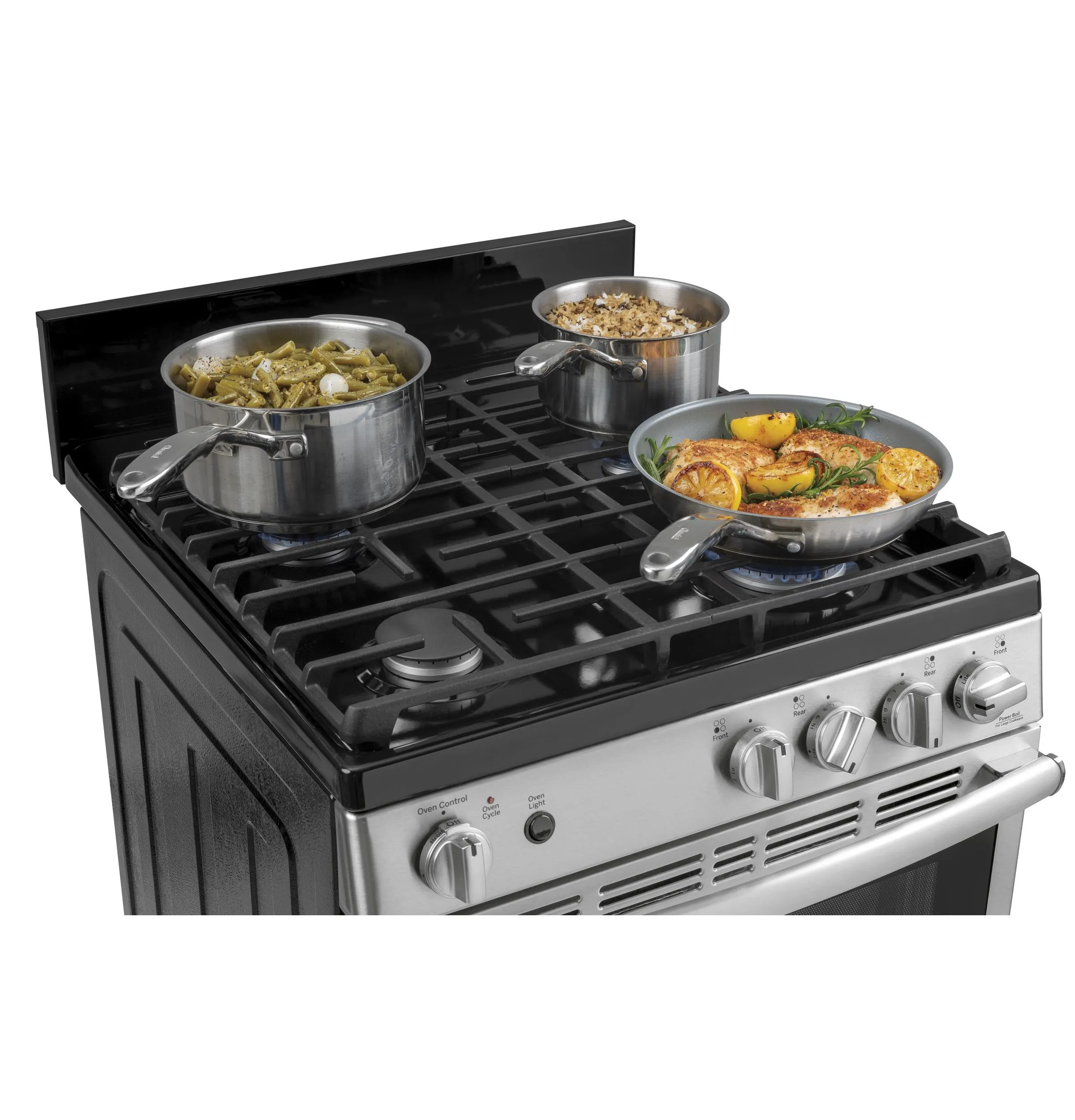 JGAS640RMSS GE® 24" Steam Clean Free-Standing/Slide-in Gas Range