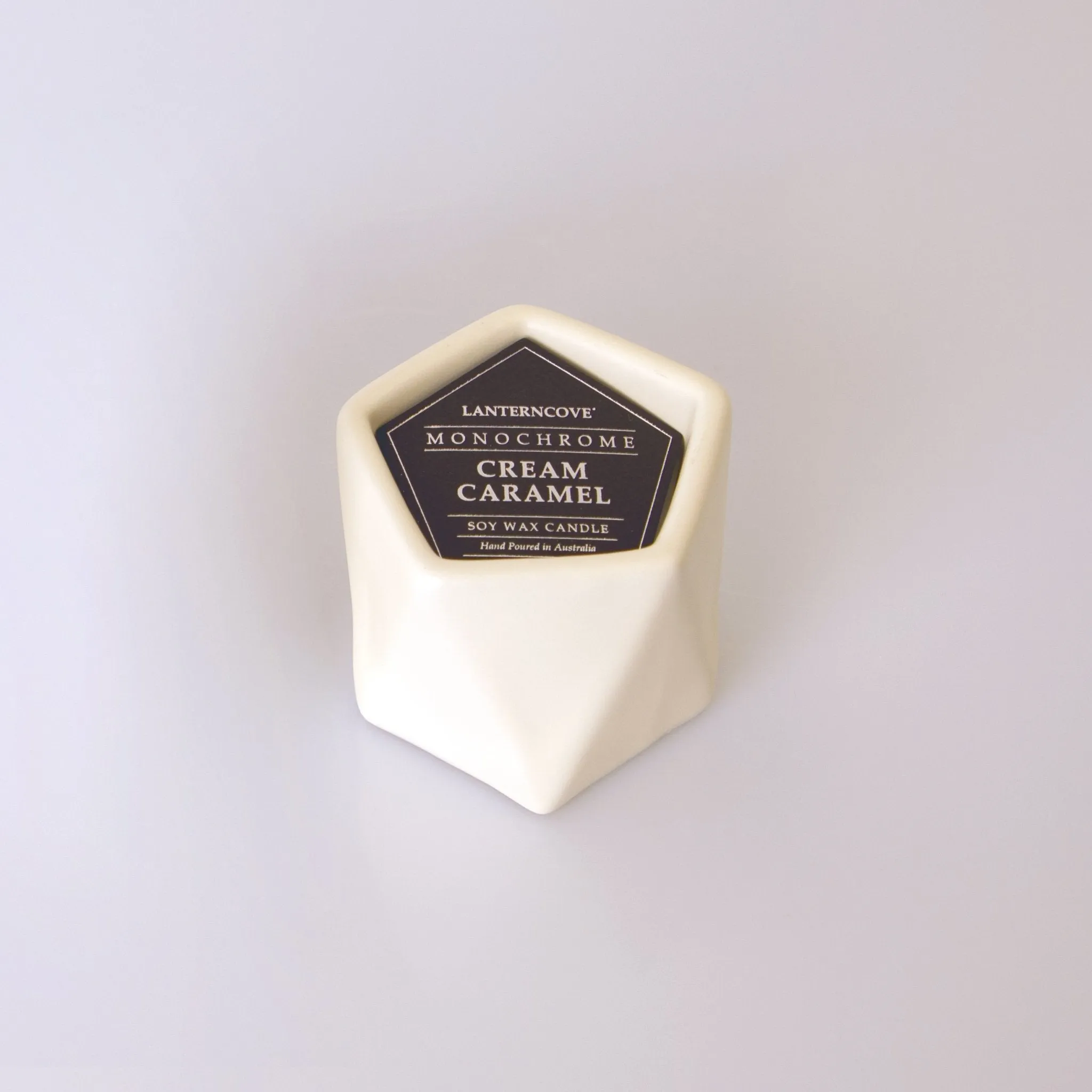 Lantern Cove Monochrome Cream Caramel 3oz Soy Candle