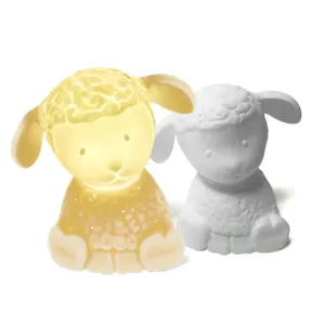 Light Glow Baby Sheep Ceramic Lamp