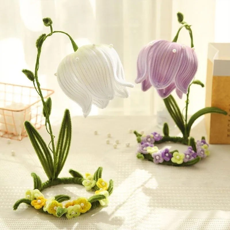 Lily Of The Valley Table Lamp DIY Handmade Material Package Twisted Stick Flower Home Decor Birthday Gift Valentine's Day Mum