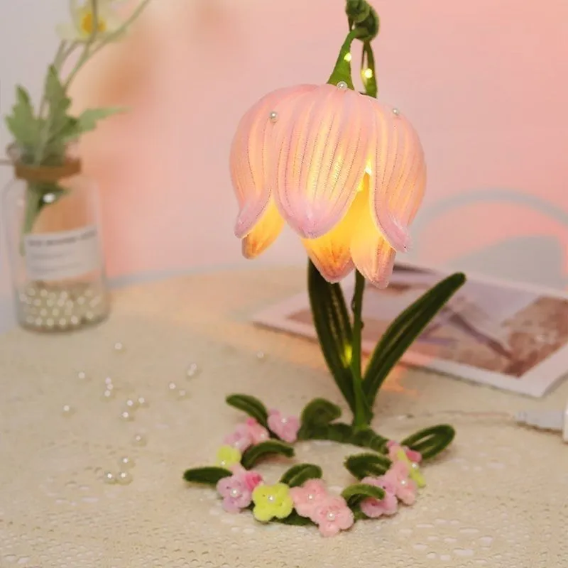 Lily Of The Valley Table Lamp DIY Handmade Material Package Twisted Stick Flower Home Decor Birthday Gift Valentine's Day Mum