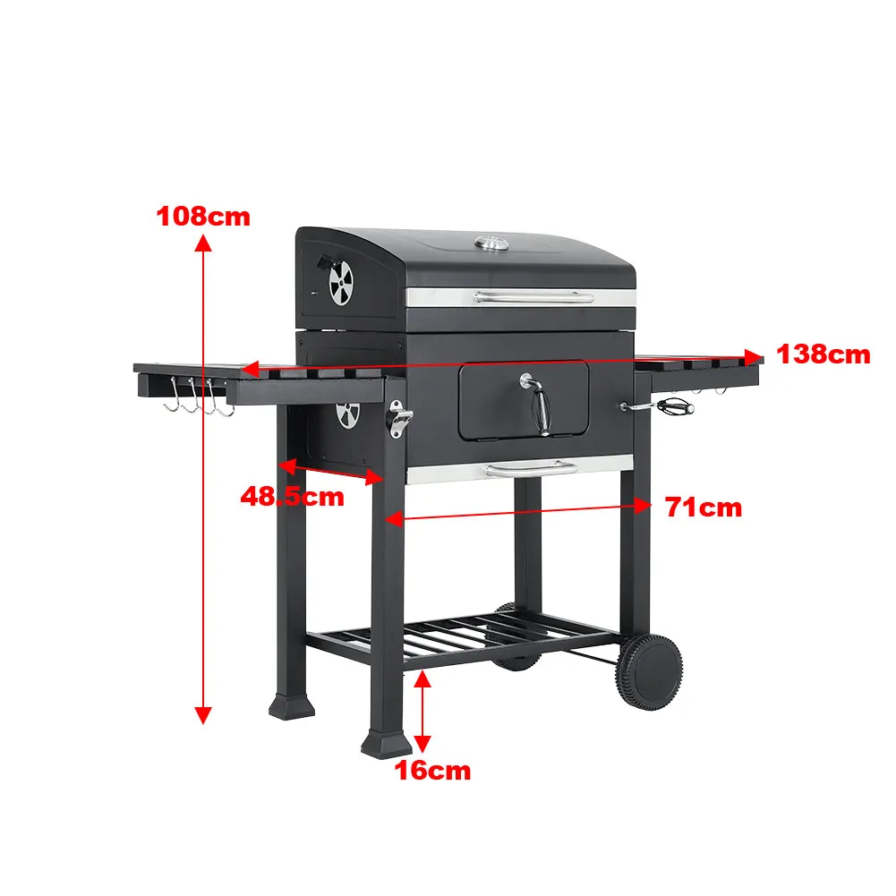 Mobile BBQ Grill Carbon Steel Picnic Cooker for Camping