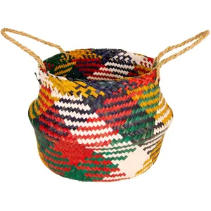 Namaste Multi-Colour Seagrass Belly Basket