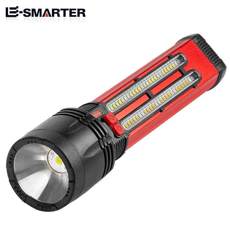 New Solar Flashlight Emergency Light Waterproof Outdoor Charging Strong Light P50 Super Bright Multi-Function Flashlight