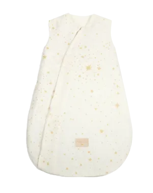 Nobodinoz Sweety Light Sleeping bag 0-6m | Gold Stella /White