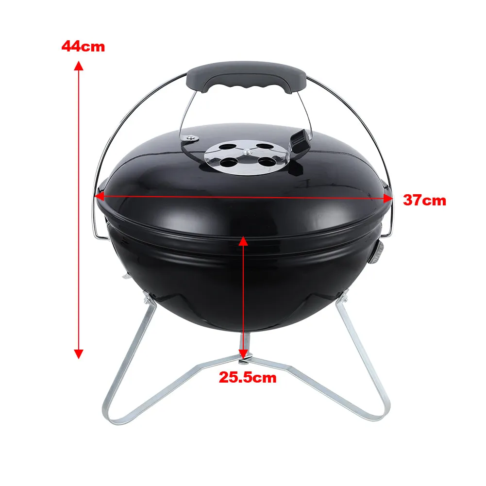 Outdoor Mini Portable BBQ Grill Enamel Fire Bowl with Wire Mesh