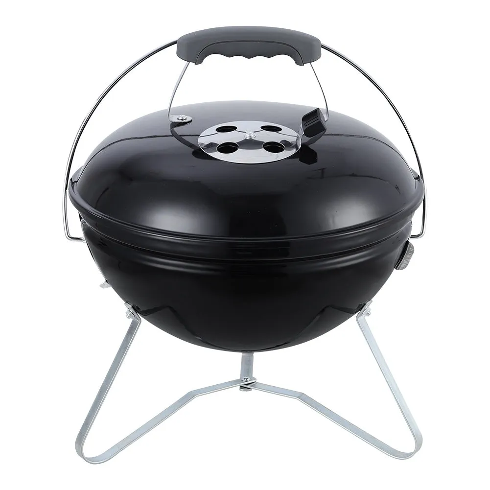 Outdoor Mini Portable BBQ Grill Enamel Fire Bowl with Wire Mesh