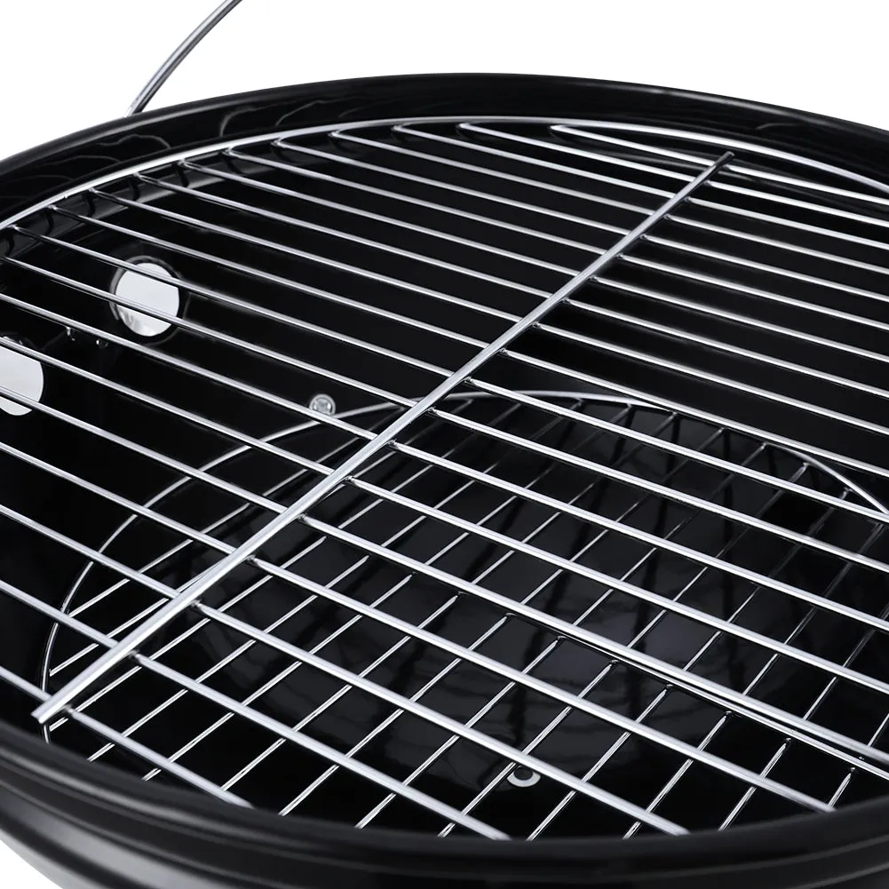 Outdoor Mini Portable BBQ Grill Enamel Fire Bowl with Wire Mesh