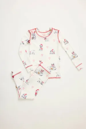 PJ Salvage Candy Cane Lane Toddlers Pj Set