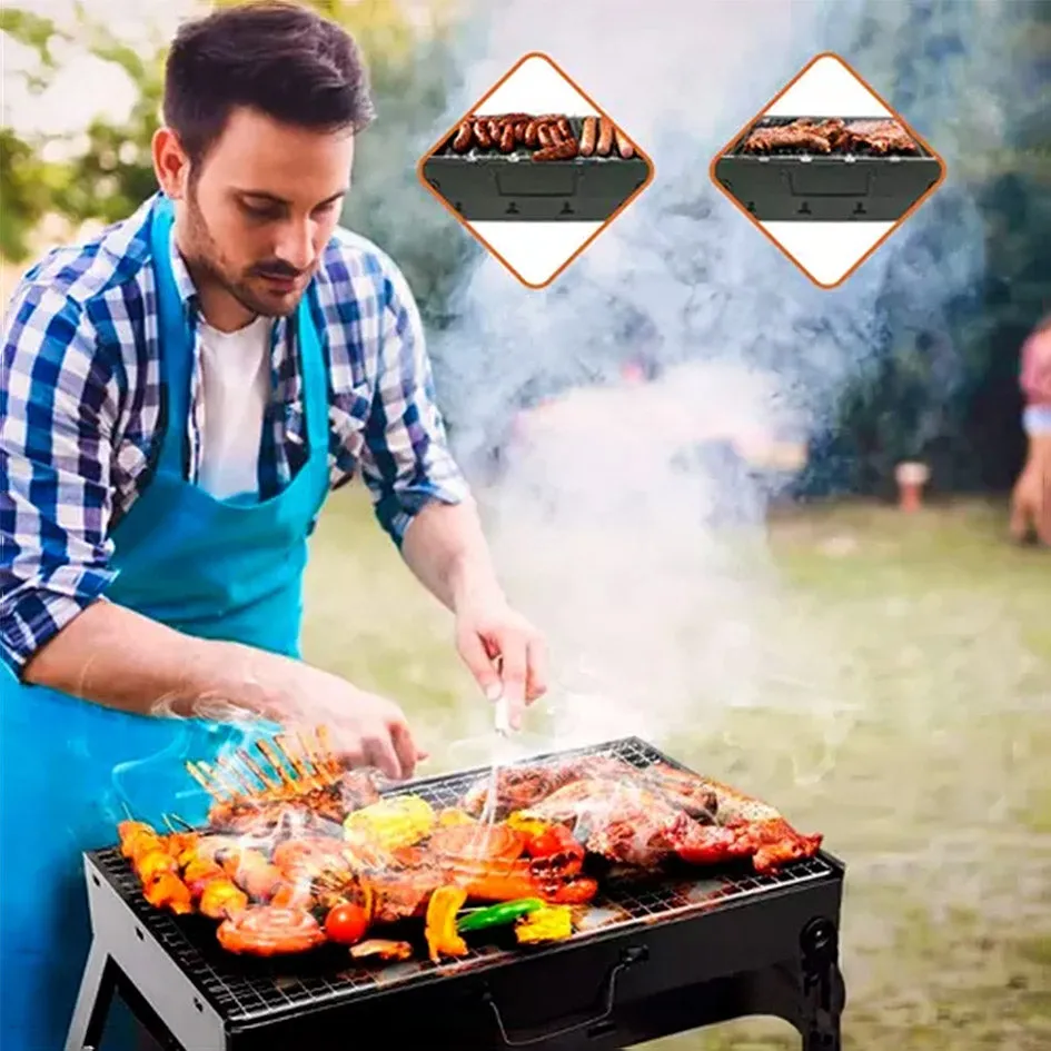 Portable BBQ Grill for Outdoor Cooking - Foldable and Compact