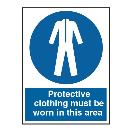 Protective Clothing Must Be Worn in This Area PPE Sign