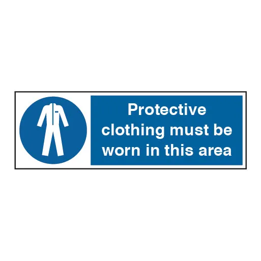 Protective Clothing Must Be Worn in This Area PPE Sign